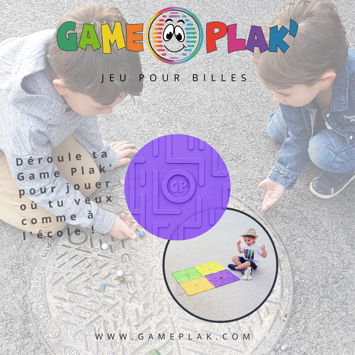 Game Plak' jeux de billes "Laby Violette"