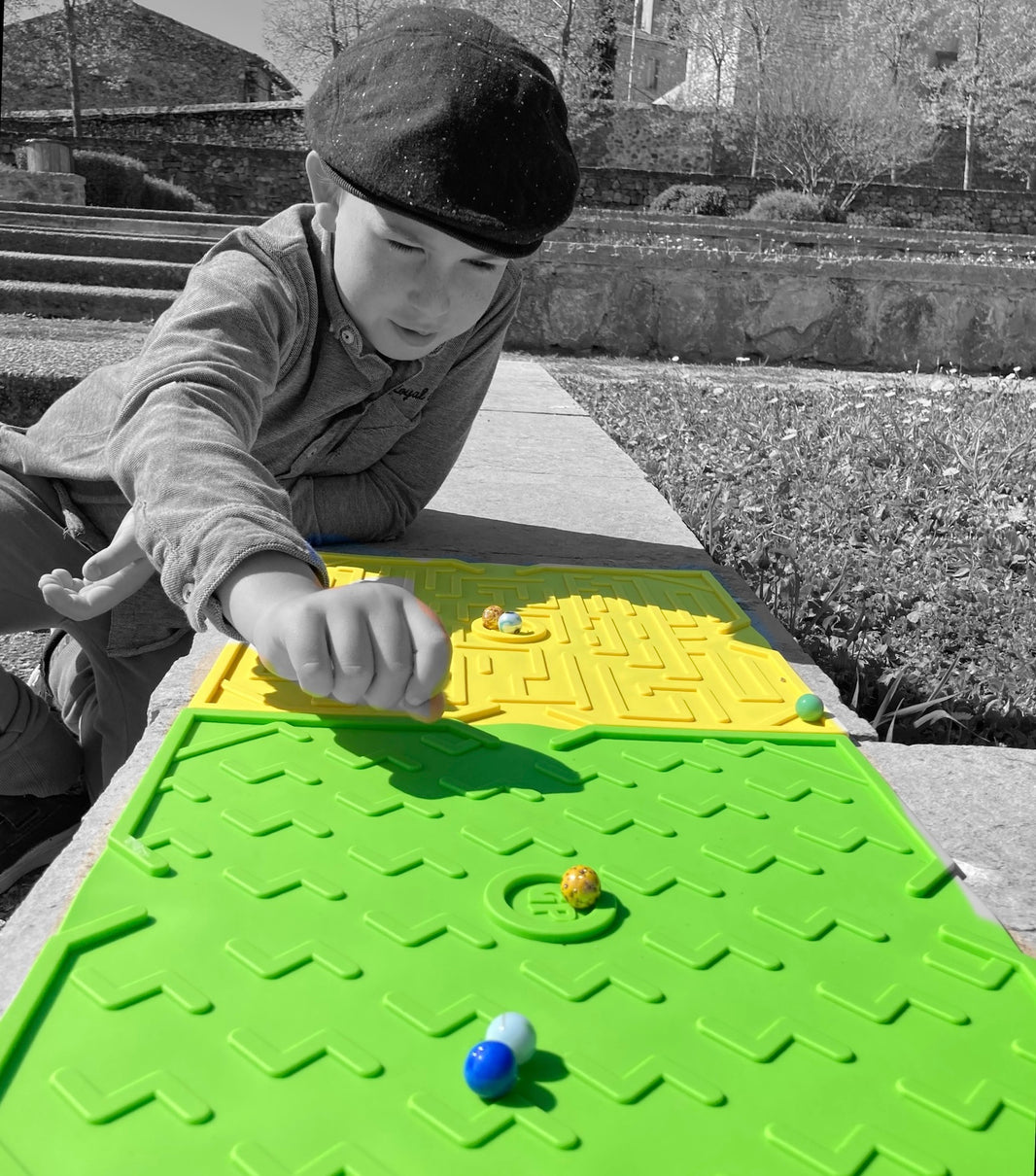 Game Plak' Target Rot – Murmelspielmatte Aus Weichem PVC – 35×35 Cm – Für Schule & Zuhause